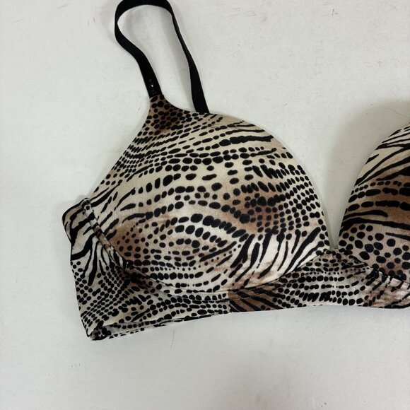 Y2K Victoria’s Secret Biofit No Wire Animal Print Bra Size 34C - Picture 3 of 6
